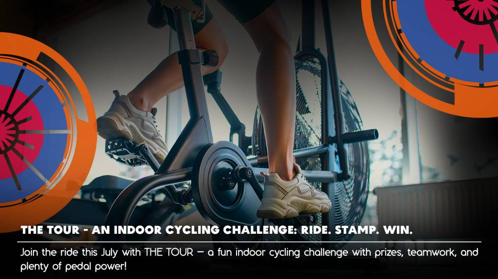 THE TOUR - An Indoor Cycling Challenge: Ride. Stamp. WIN.