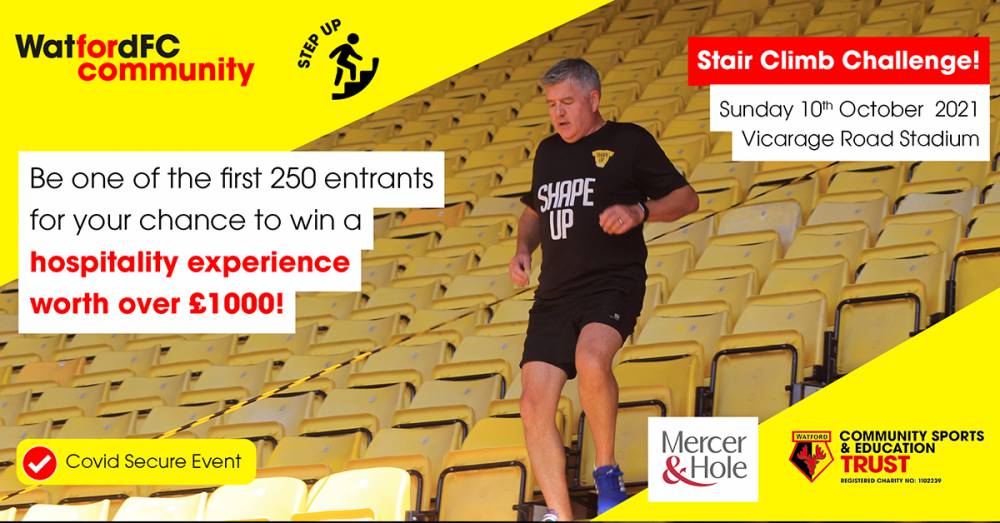 Get Involved! Step Up Charity Event At Vicarage Road Stadium, Watford