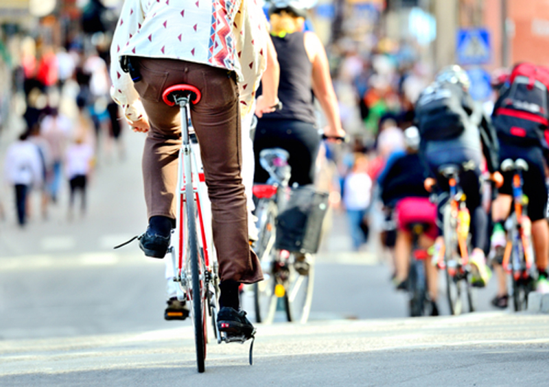 cycling in the city