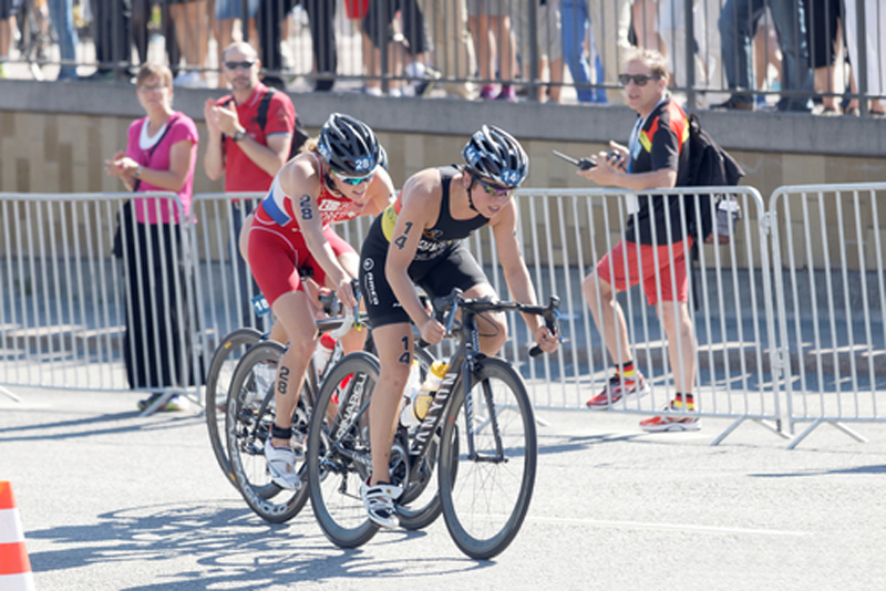 Finish of road race