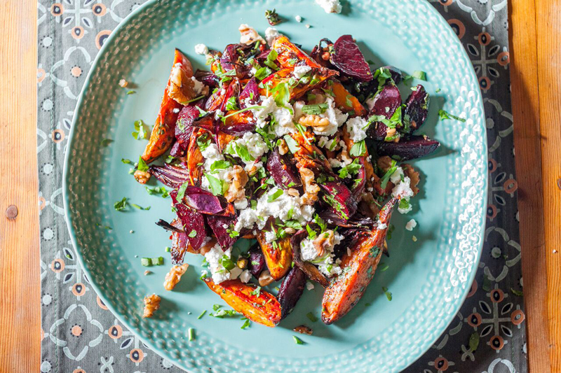 Sweet Potato and Goats Cheese Salad